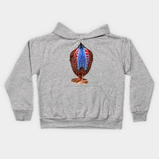 Male Temminck's tragopan in display plumage Kids Hoodie